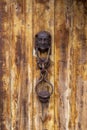Old door knocker close-up Royalty Free Stock Photo