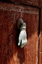 Old door knocker - Door bell handle Royalty Free Stock Photo