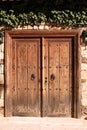 Old door with knockers Royalty Free Stock Photo