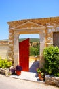 Old door on Kythera island, Greece Royalty Free Stock Photo