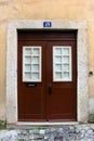 Old door at Lisbon, Portugal Royalty Free Stock Photo