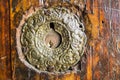 Door lock on a very old door in Istanbul, Turkey