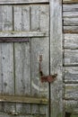 Old door with lock. Royalty Free Stock Photo