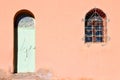 old door in morocco africa ancien and window Royalty Free Stock Photo