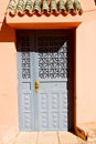 old door in ornate brown