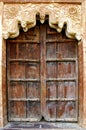 Old door in a palas. Orcha, India Royalty Free Stock Photo