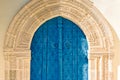 Old door of Panagia Eleousa Church in Kato Lefkara village. Larnaca District, Cyprus Royalty Free Stock Photo