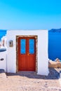 Old door in Santorini, Royalty Free Stock Photo