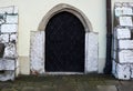 Old door of synagouge krakow Royalty Free Stock Photo