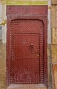 Old door of a traditional Moroccan house Royalty Free Stock Photo