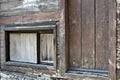 Old door window vintage rustic elements wooden architecture Royalty Free Stock Photo