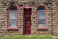 Old Door, Windows, Brick Wall, Vintage Royalty Free Stock Photo