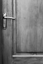 Old doors. Black and white photo Royalty Free Stock Photo