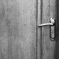 Old doors. Black and white photo Royalty Free Stock Photo