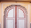 Old Doors of the Hawa Mahal. Hawa Mahal, the Palace of Winds in Jaipur, India Royalty Free Stock Photo