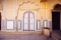 Old Doors of the Hawa Mahal. Hawa Mahal, the Palace of Winds in Jaipur, India Royalty Free Stock Photo