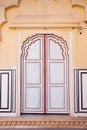 Old Doors of the Hawa Mahal. Hawa Mahal, the Palace of Winds in Jaipur, India Royalty Free Stock Photo