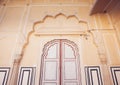 Old Doors of the Hawa Mahal. Hawa Mahal, the Palace of Winds in Jaipur, India Royalty Free Stock Photo