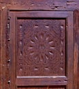 Old doors in Interior of the old granary and stable of the Heri es-Souani in Meknes, Morocco