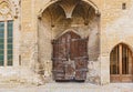 Old doors at Popes Palace in Avignon, France Royalty Free Stock Photo