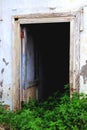 An old doorway in an abandoned building Royalty Free Stock Photo