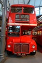 Old double decker at London transport museum