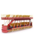 Old double-decker tram 3D figure Royalty Free Stock Photo