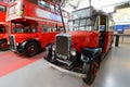 Old double deckers at London transport museum