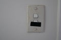 Old Double Light Switch Covered Tape Royalty Free Stock Photo