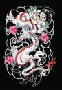 Old Dragon tattoo japanese style.