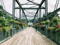 Old Drake Hill Flower Bridge in Connecticut Royalty Free Stock Photo