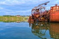 Old Dredge on Tisza Royalty Free Stock Photo