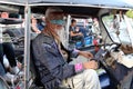 The old driver of tuk tuk in chiang mai,thailand Royalty Free Stock Photo