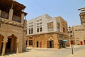 Old Dubai of buildings and traditional Arabian streets. Historical Al Fahidi neighborhood, Al Bastakiya