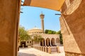 Old Dubai. Traditional Arabic streets in historical Al Fahidi district, Al Bastakiya Mosque. Dubai, United Arab Emirates Royalty Free Stock Photo