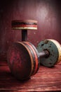 Old dumbbells Royalty Free Stock Photo