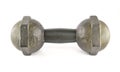 Old dumbell on a white background