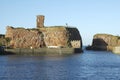 Old Dunbar castle and harbour entrance