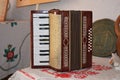 Old dusty accordion