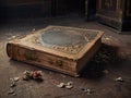 Old, dusty books, lying on the floor Royalty Free Stock Photo