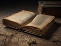 Old, dusty books, lying on the floor Royalty Free Stock Photo