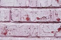 Old dusty brick wall with peeling paint texture Royalty Free Stock Photo