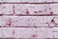 Old dusty brick wall with peeling paint texture Royalty Free Stock Photo