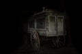 Old and dusty hearse carriage