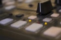 Old dusty music mixer Royalty Free Stock Photo