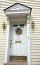 Old Dutch building doorway in historic section Schenectady NY Royalty Free Stock Photo