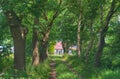 Old dutch farm house in the woods Royalty Free Stock Photo