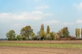 Old Dutch farmhouse with a barn Royalty Free Stock Photo