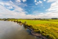 The old Dutch river IJssel in the province of Gelderland Royalty Free Stock Photo