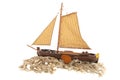 Old Dutch sail boat Royalty Free Stock Photo